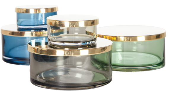 Round Glass Box With Brass Lid - Lid (800x800), Png Download
