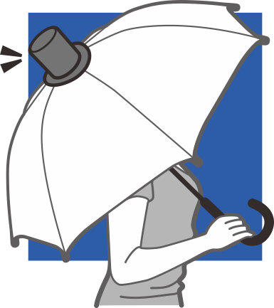 Magical Hat Umbrella Topper Banner - Kids Adults Umbrella Hat By Windy City Novelties (385x433), Png Download