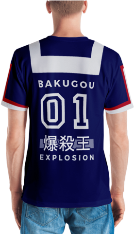 Bakugou Katsuki Casual Cosplay Ua Uniform Jersey - T-shirt (480x480), Png Download
