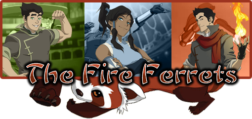 Vs No Caption Provided - Avatar Legend Of Korra Fire Ferrets (510x241), Png Download