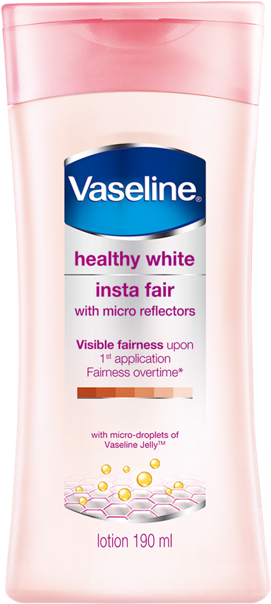 Vaseline Healthy White Insta Fair 190ml E1444623158417 - Vaseline Healthy White Lightening Body Lotion, 100 (450x1000), Png Download