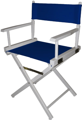 Blue Directors Chair Transparent Png Image Tv - Casual Home Director Chair Replacement Canvas, Purple (333x410), Png Download
