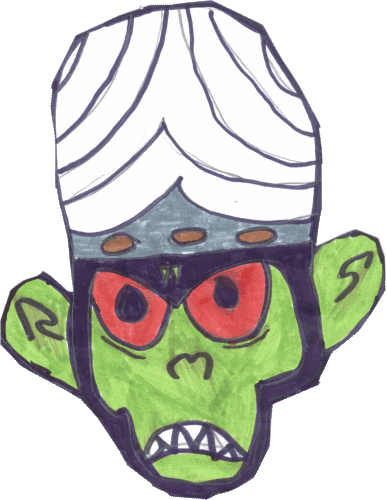 Mojo Jojo From The Powerpuff Girls Felt-tip - Mojo Jojo Powerpuff Girls (387x500), Png Download