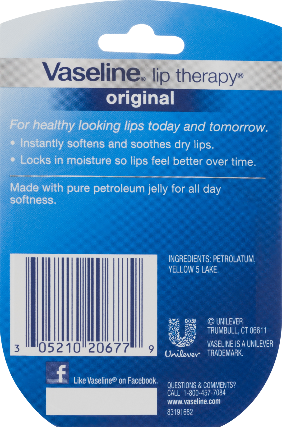 Vaseline Lip Rosy Therapy Lips, 0.25 Oz (1800x1800), Png Download