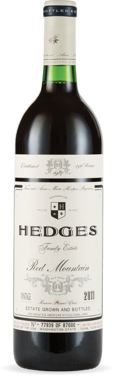 The Land Left Bottle - Hedges Cellars 2011 Hedges Family Estate Red Mountain (400x1310), Png Download