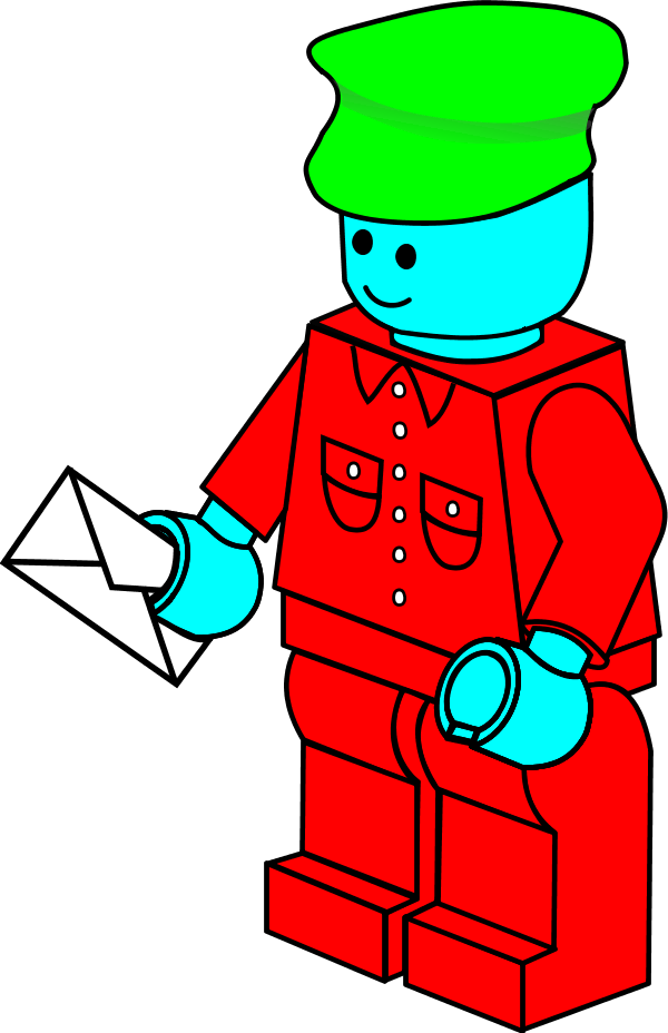 Lego Town Postman - Lego Clipart (600x928), Png Download