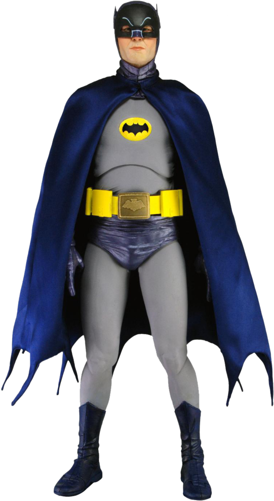 Batman 1964 Adam West - Batman Tv Series Adam West 1:4 Scale Action Figure (280x500), Png Download