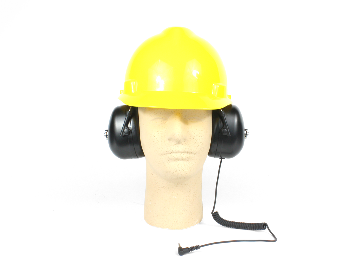 Hearing-protector, Dual Headphones For Hard Hat [hed - Hard Hat Headphones (1200x946), Png Download