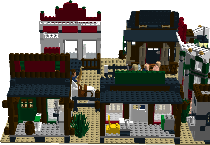 Western City - Lego (796x846), Png Download