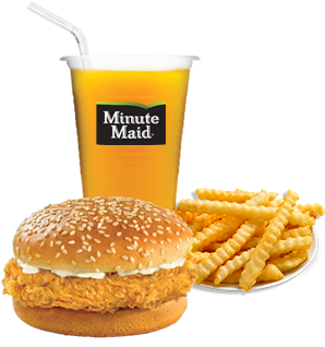 Chicken Burger - French Fries (463x463), Png Download