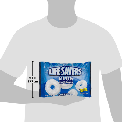 Pep O Mints Candy, - Lifesavers Pep O Mint Mints, 13 Oz. Bag (400x400), Png Download