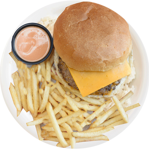 Tiki Burger - Hamburger (600x600), Png Download