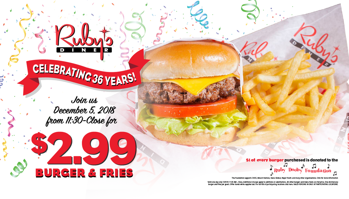 Our Anniversary Burger And Fries Will Be Sold For Only (1200x684), Png Download