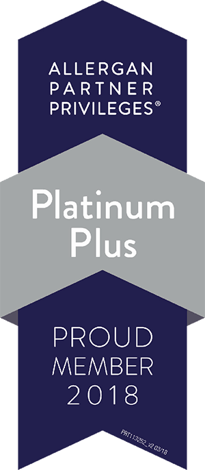 Platinum Plus Logo - Allergan Platinum Injector Celebrate Our New Status (300x686), Png Download