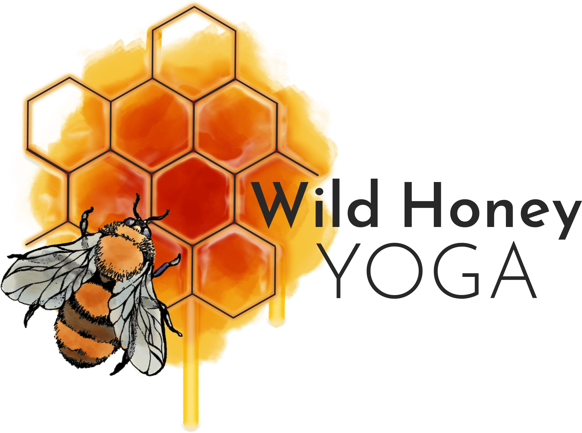 Wild Honey Yoga - Graphic Design (2284x1496), Png Download