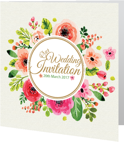 Printed Flower Garden Wedding Invite Day 124mm X 124mm - Prayer And Quieting Journal [book] (500x500), Png Download