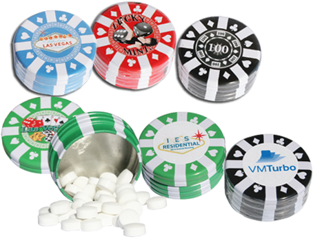 Poker Chip Mints - Poker (476x379), Png Download