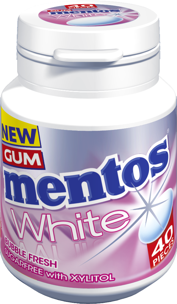 Mentos - Mentos White Gum (665x1071), Png Download