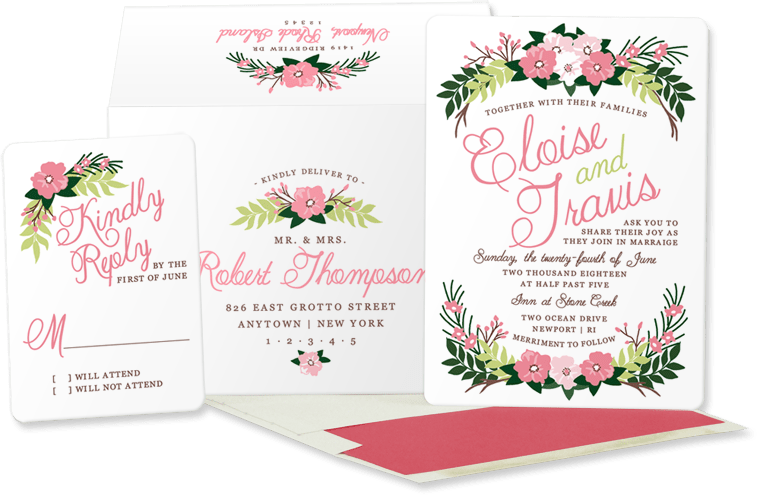 Eloise Mc Wedding Invite - Flower (760x497), Png Download