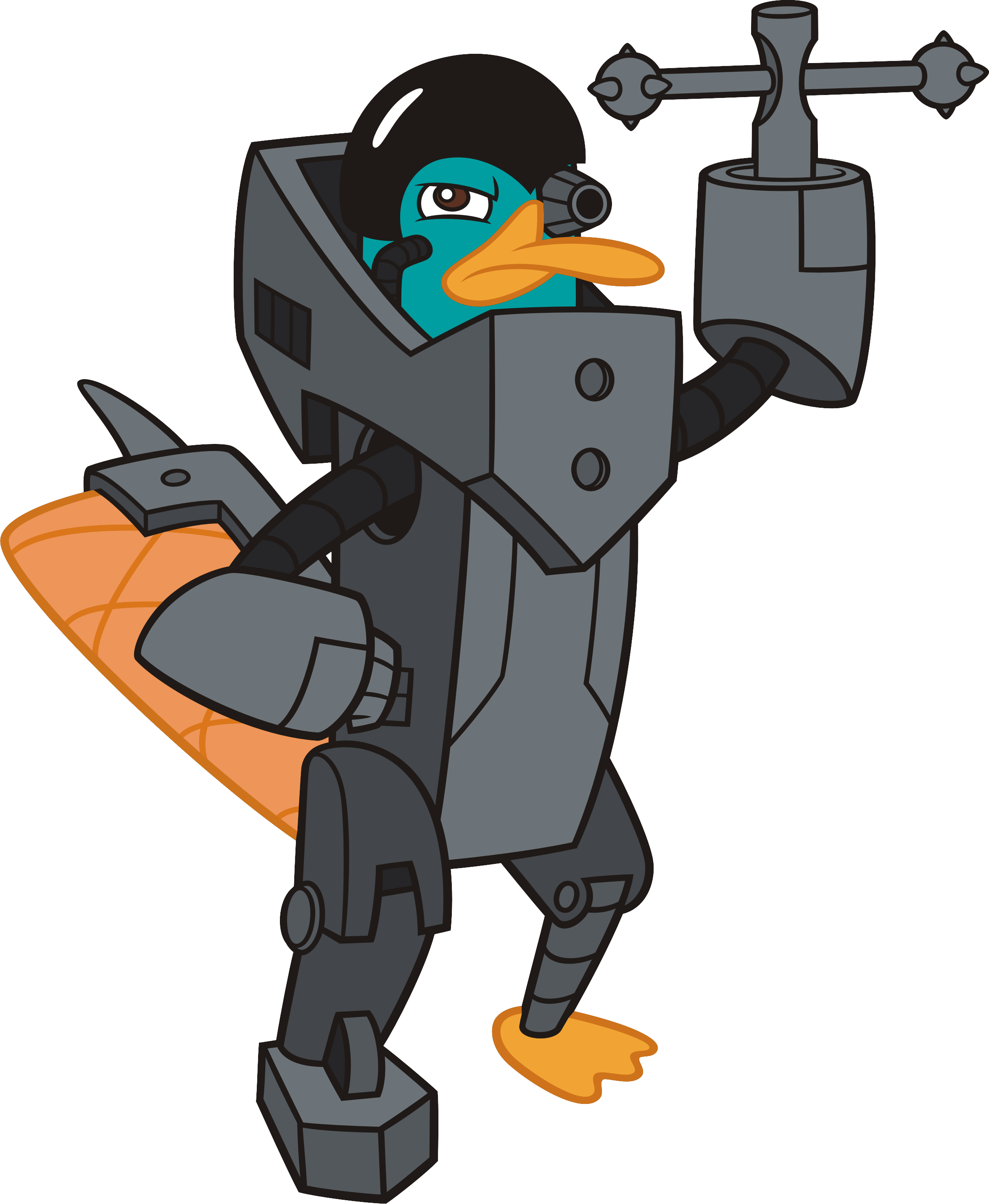 Source - - Perry The Platypus 2nd Dimension (2353x2864), Png Download