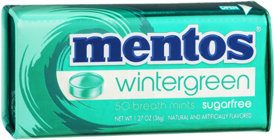 Mentos Breath Mints Sugarfree Wintergreen - 50 Ct (600x600), Png Download