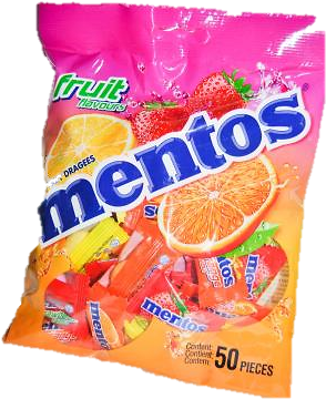Mentos Chewy Mints, Green Apple - 15 Pack, 1.32 Oz (299x447), Png Download
