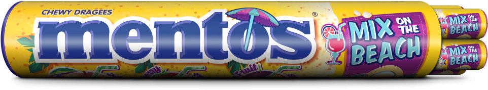 The Mentos Mix On The Beach - Mentos (1024x236), Png Download
