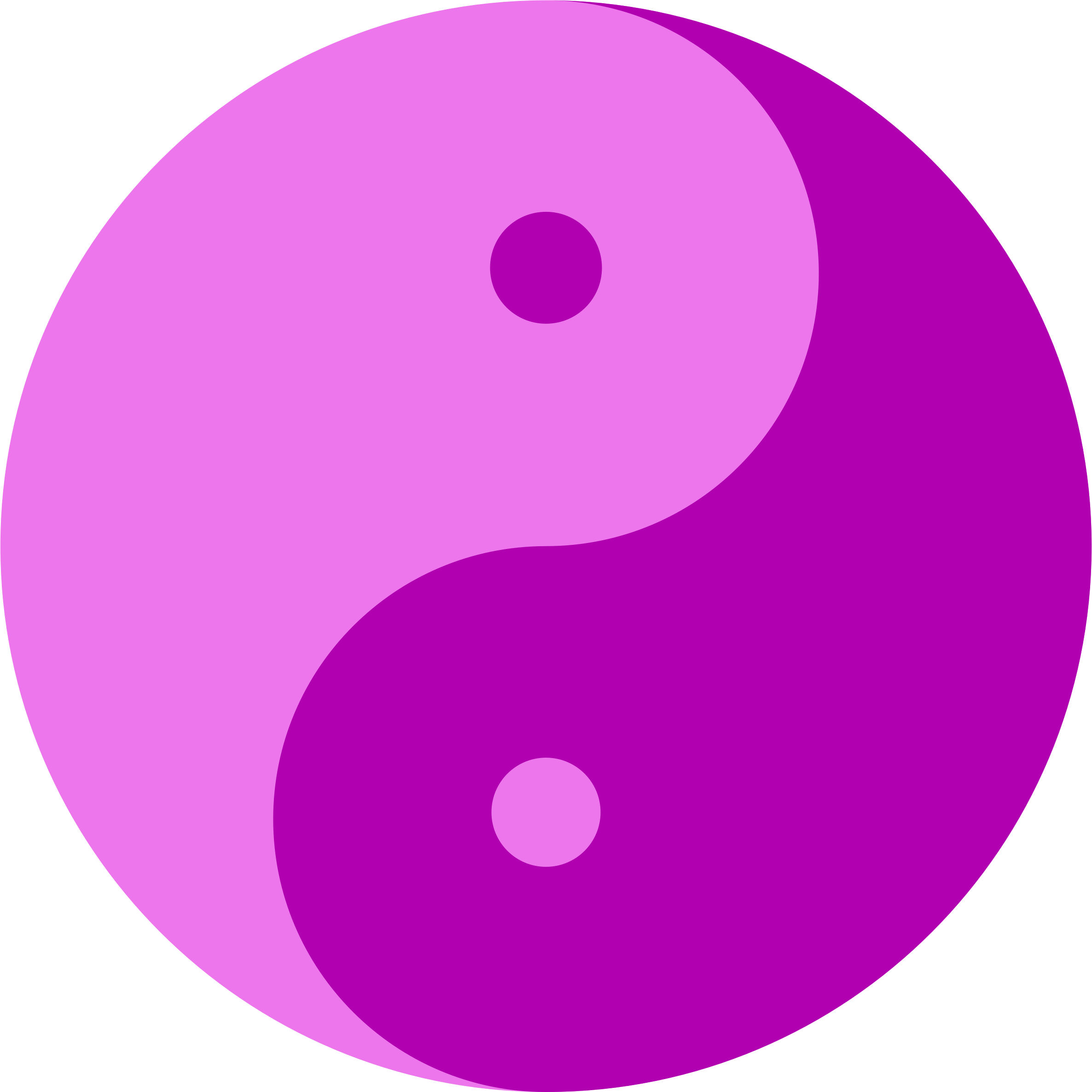 This Free Icons Png Design Of Yin-yang In Magenta (2372x2371), Png Download