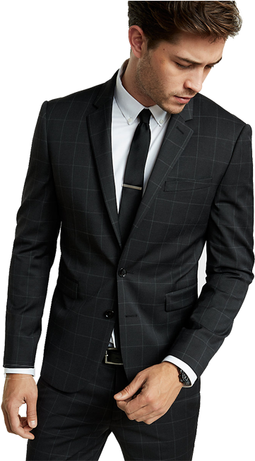 Black Man Suit - Men Jacket Wool With Buckles - Free Transparent PNG ...