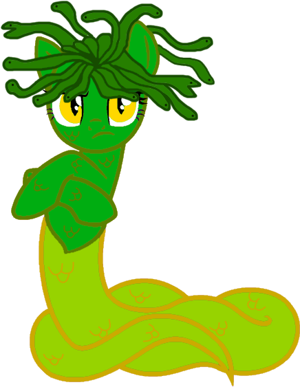 Kombatantchampion, Gorgon, Lamia, Oc, Oc - Cartoon (471x604), Png Download