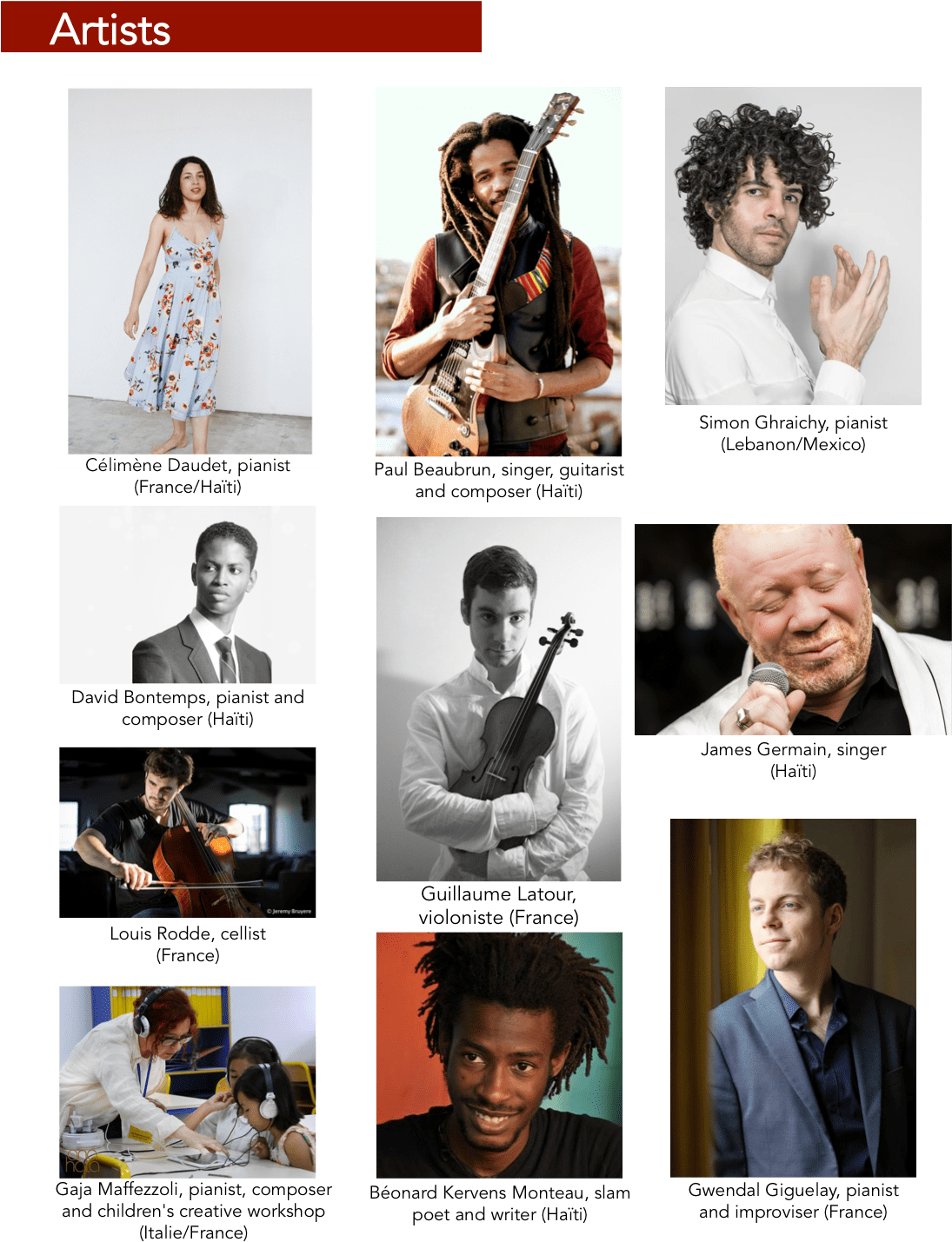 2017 Edition In Jacmel And Port Au Prince - James Germain/morceaux De Choix (1094x1441), Png Download