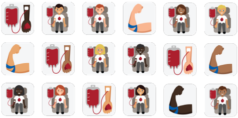 6 Apr - Blood Transfusions Emoji (500x278), Png Download