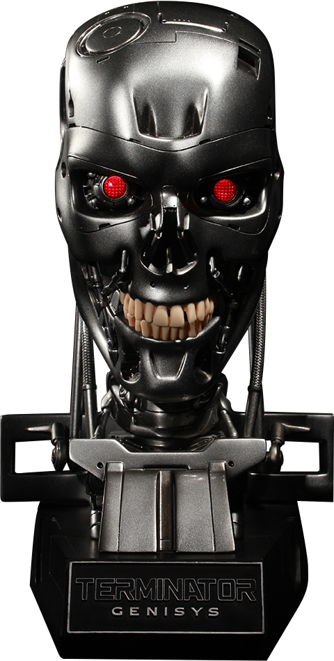 15" Terminator Prop Replica Endoskeleton Skull - Terminator Skull Genisys Chronicle For Sale Used (480x950), Png Download