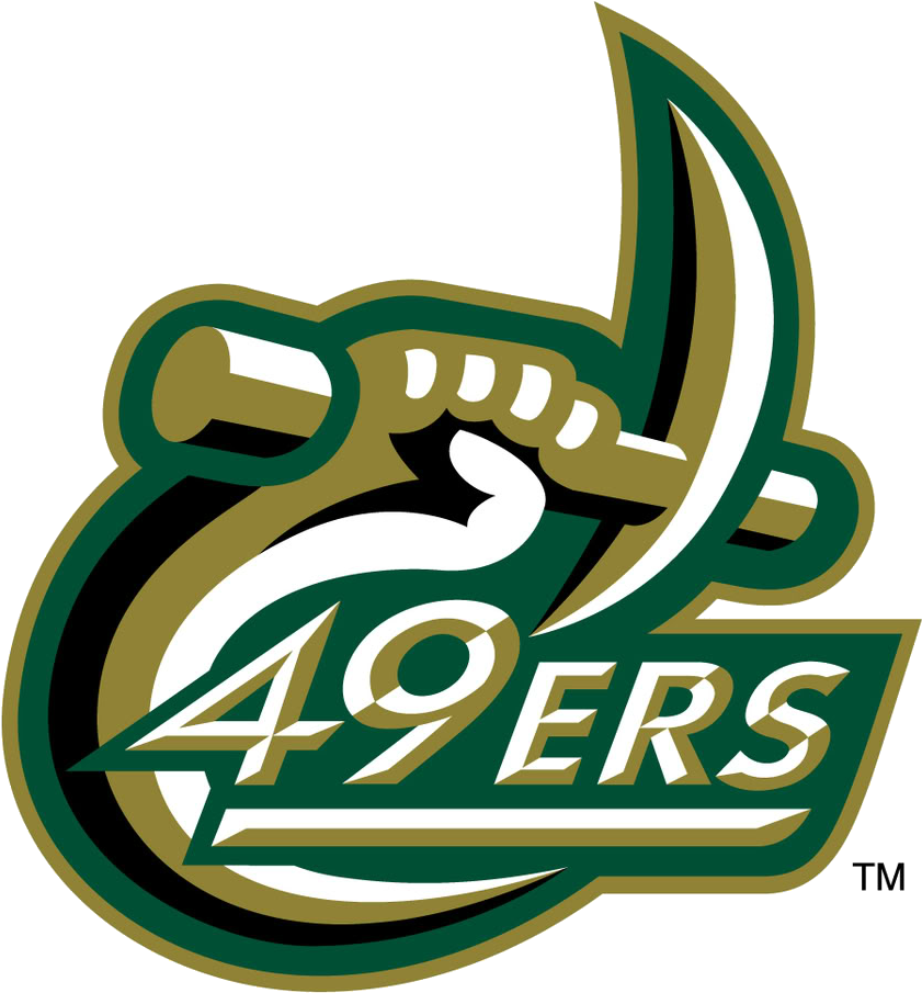 49ers Football H49ers Helmet Logo Png - Charlotte 49ers Logo (854x914), Png Download