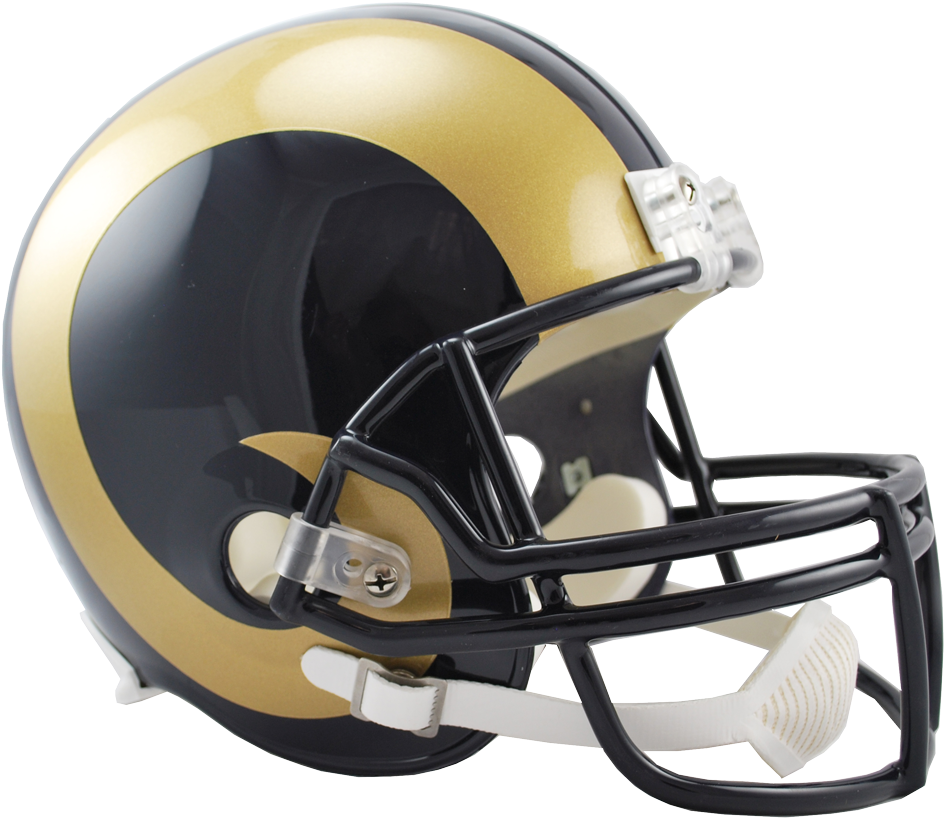 49ers Helmet Download - St. Louis Rams Full Size Replica Football Helmet (1000x867), Png Download