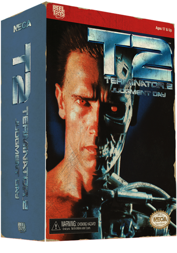 Terminator 2 T 800 Video Game 7 Inch Action Figure - Neca Terminator 2 T800 Video Game Appearance (822x1024), Png Download