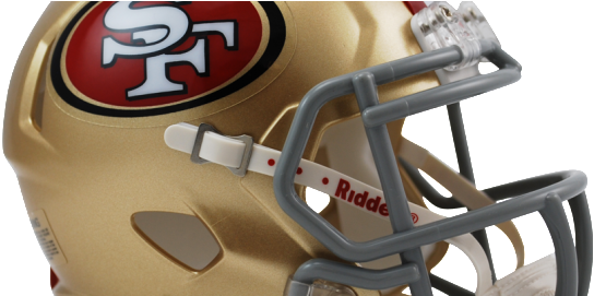 San Francisco 49ers Riddell Nfl Mini Helmet - San Francisco 49ers Helmet (604x270), Png Download
