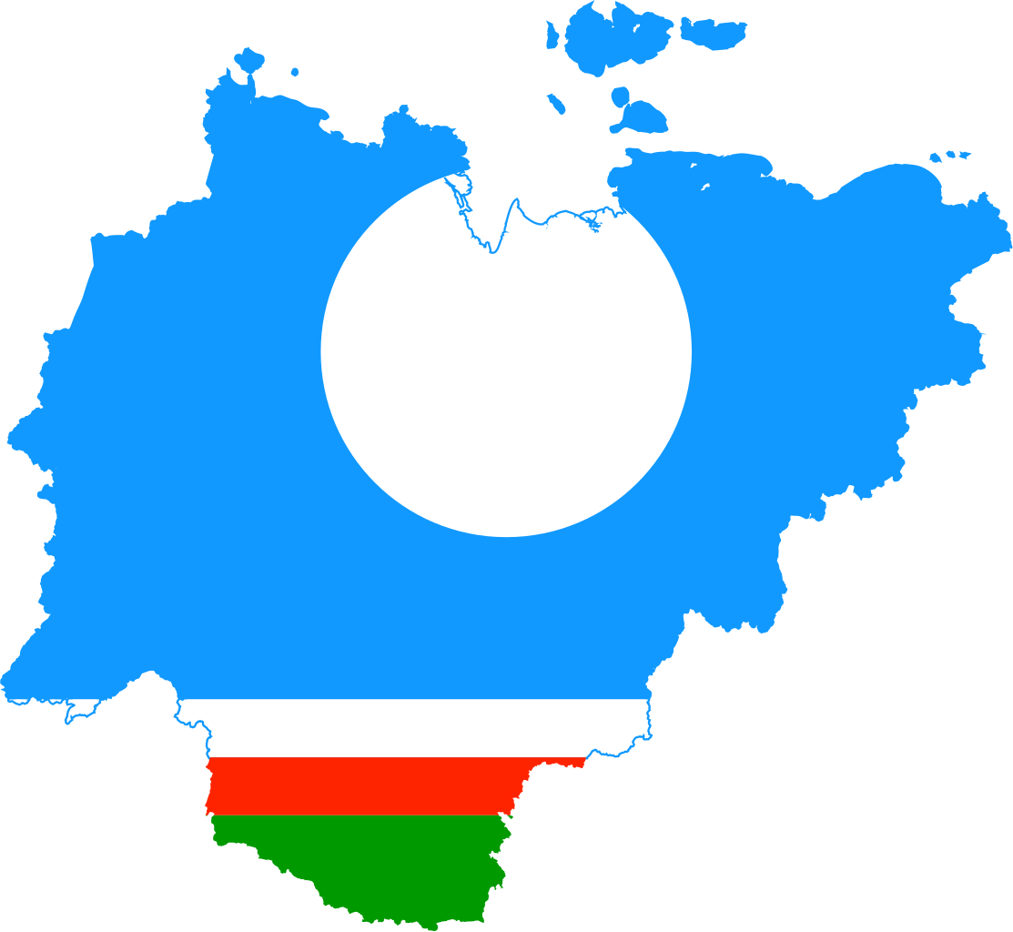 Flag-map Of Sakha - Map Of Yakutia With Flags (1113x1024), Png Download