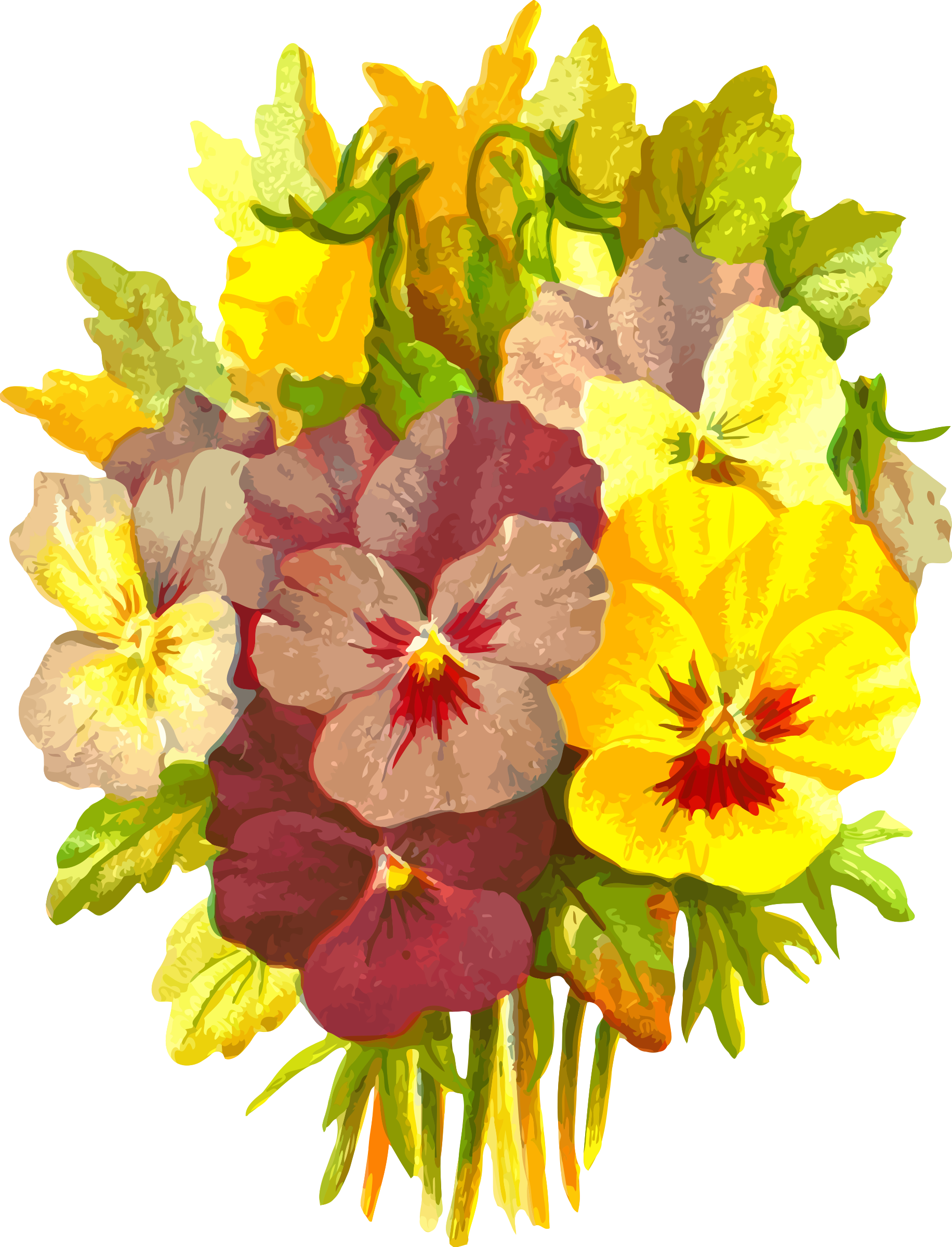 Pansies - Vector Graphics (763x1000), Png Download