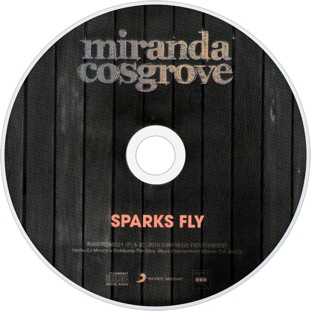 Miranda Cosgrove Sparks Fly Cd Disc Image - Cd (1000x1000), Png Download