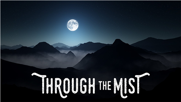 Through The Mist - Moon (694x510), Png Download