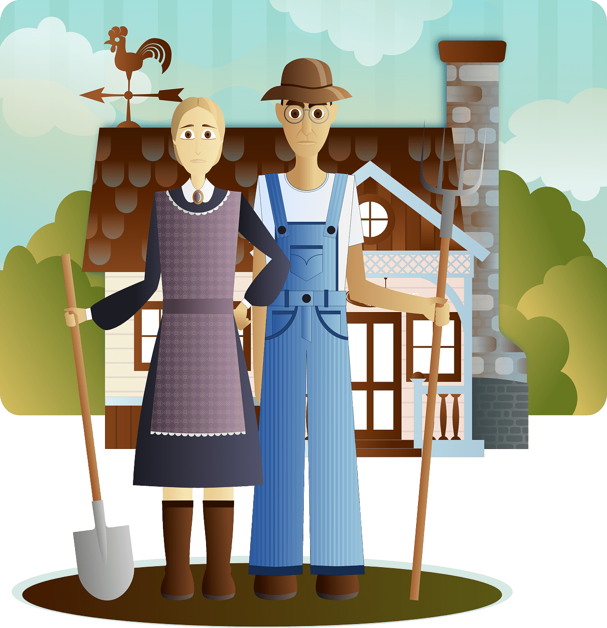 Man Woman Farmer - Do People Live In Savanna (696x720), Png Download