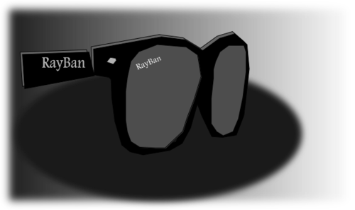 Sharrison2-rayban - Monochrome (500x297), Png Download