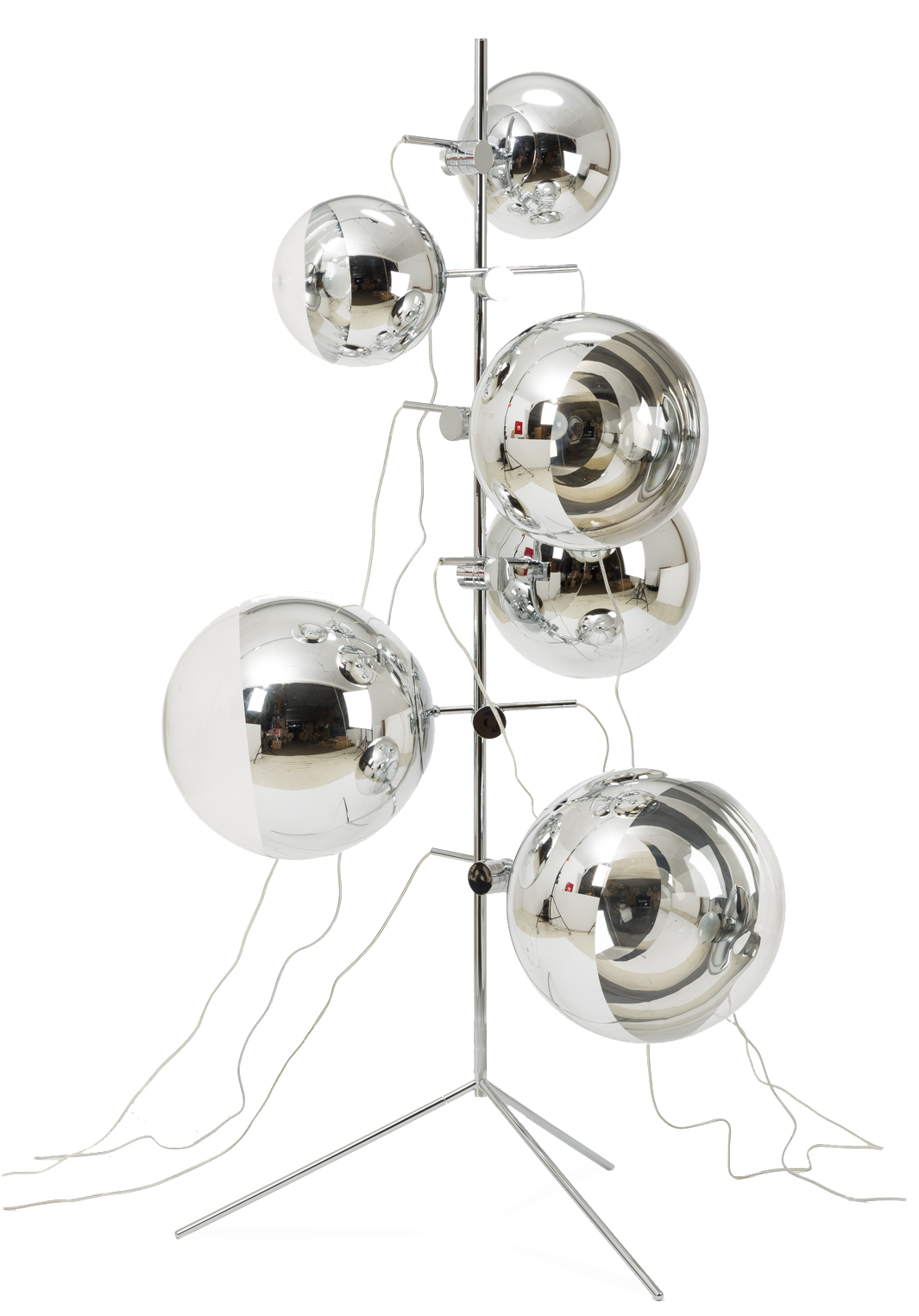 Replica Mirror Ball Stand - Melt Stand Chandelier Gold Replica (1534x1918), Png Download