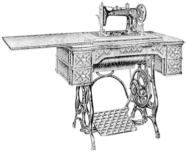 Tags - - Draw A Sewing Machine And Label (400x344), Png Download
