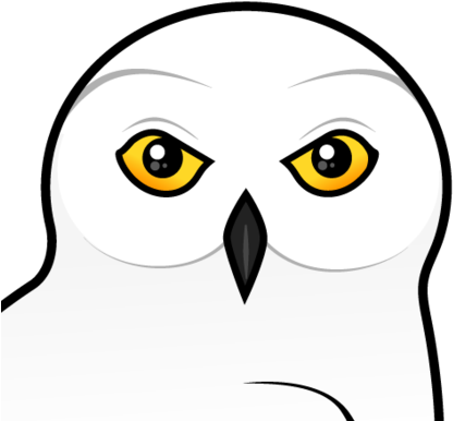 About The Snowy Owl - Arctic Snowy Owl Cartoon (440x440), Png Download