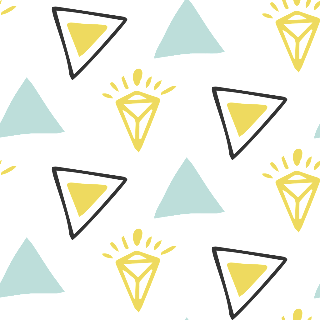 Yellow Triangle Transparent Fill Image - ลาย การ์ตูน Png (1024x1024), Png Download