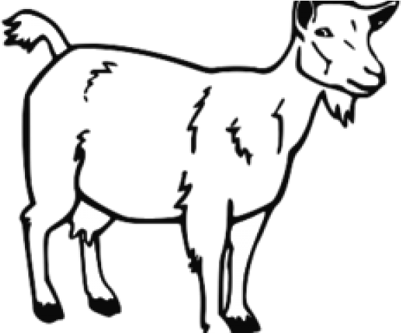 Download Free Goat Clipart - Goat Black And White Cartoon PNG Image with No  Background 