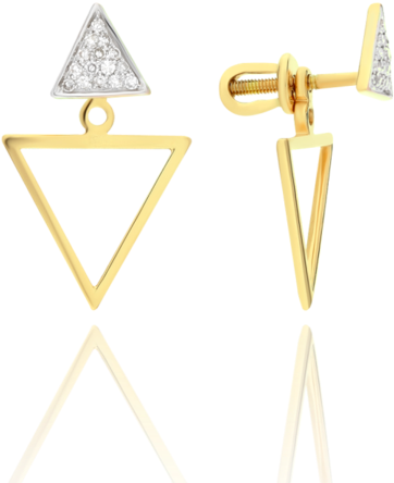 Triangle Loop - Yellow Gold - Gold (600x600), Png Download