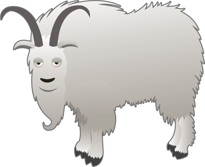 Funny Goat Clipart - Mountain Goat Clip Art (665x543), Png Download
